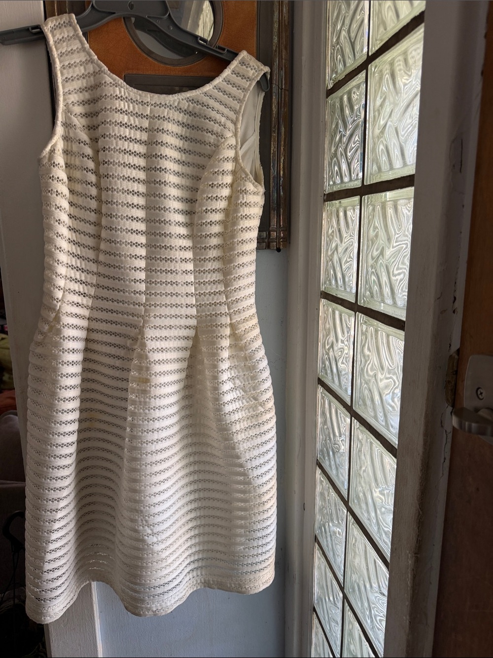 Just...Taylor Ivory Textured Fit & Flare Mini Dress